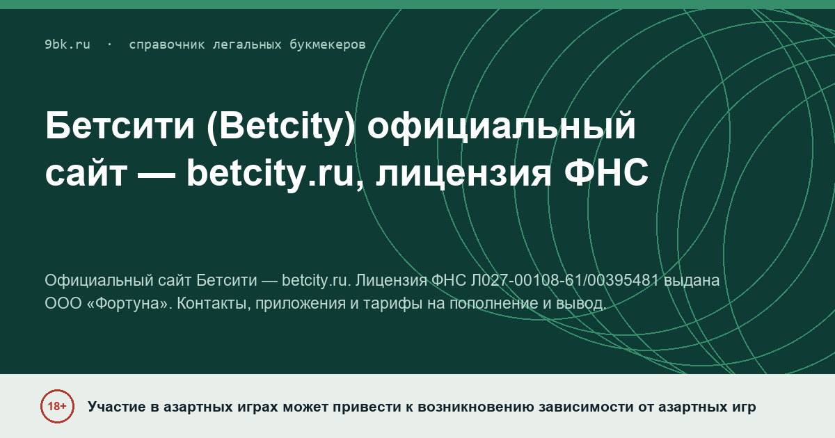 Обложка материала: Бетсити: официальный сайт betcity.ru
