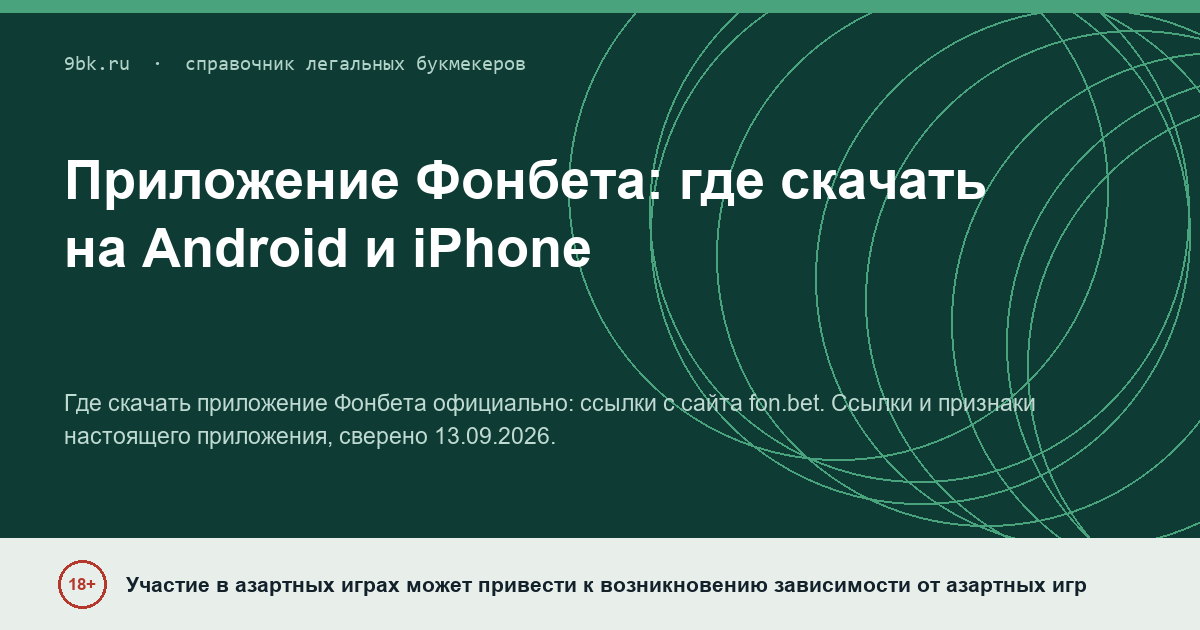 Обложка материала: Официальное приложение Фонбета