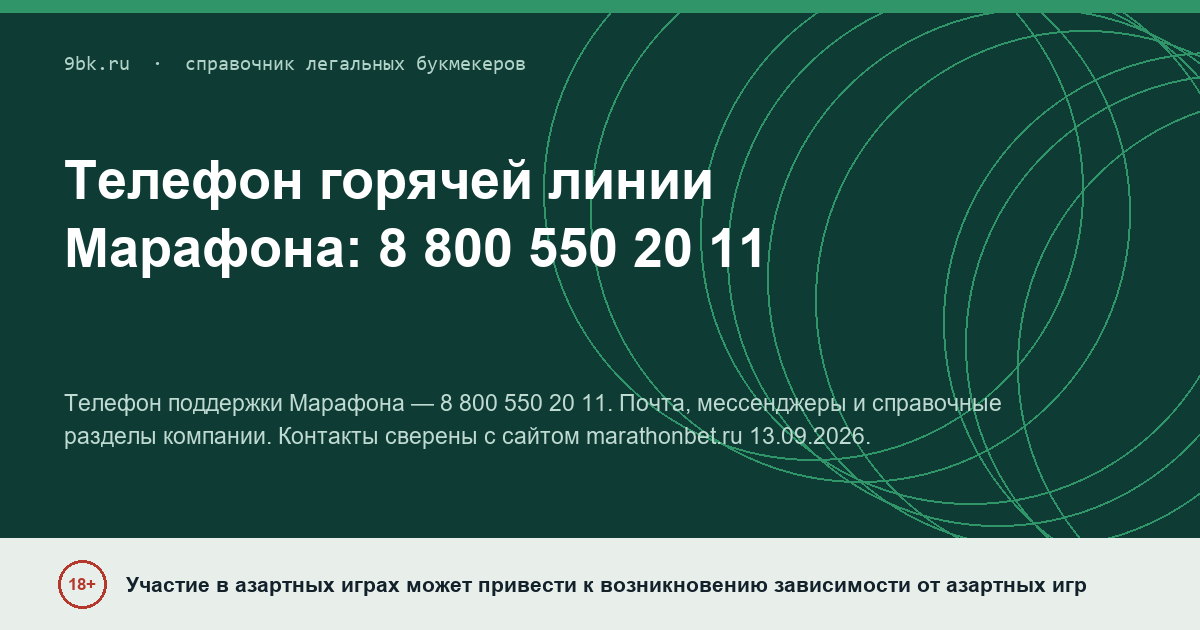 Обложка материала: Горячая линия Марафона