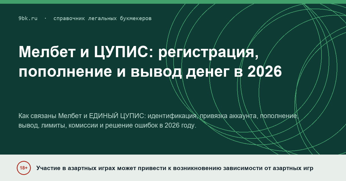 Обложка материала: Мелбет и ЦУПИС: как связаны аккаунты, пополнение и вывод денег