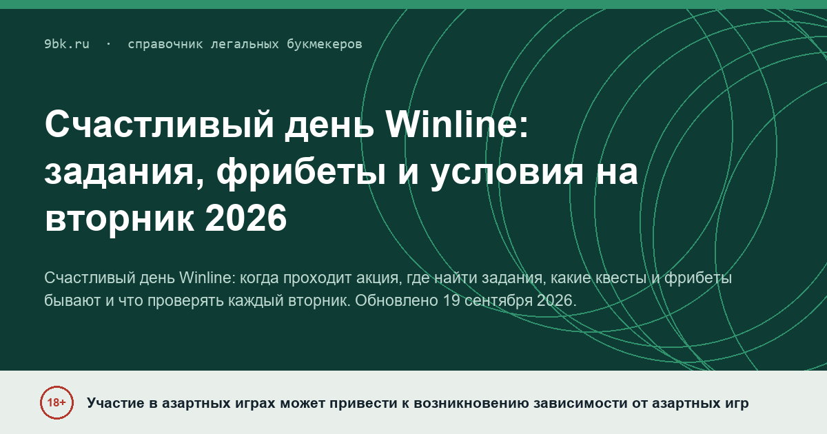 Обложка материала: Счастливый день Winline: когда проходит акция и где смотреть задания