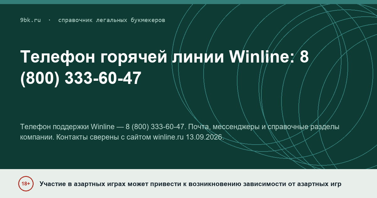 Обложка материала: Горячая линия Winline