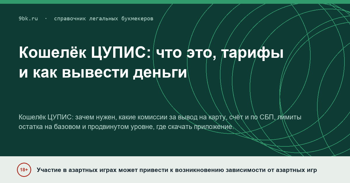 Обложка материала: Кошелёк ЦУПИС