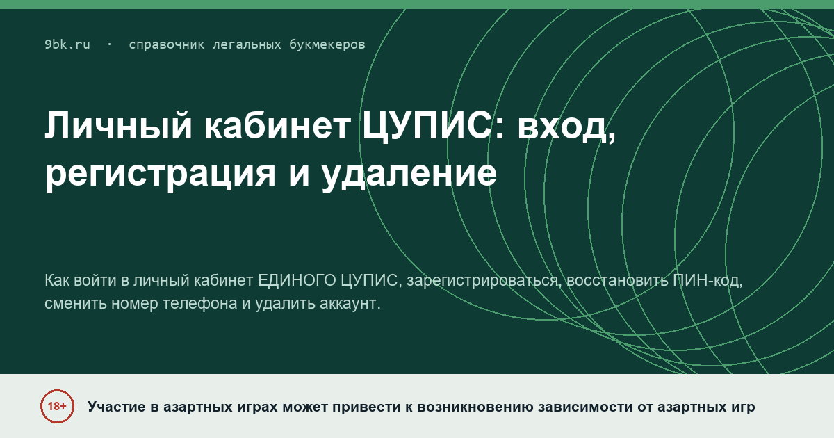 Обложка материала: Личный кабинет ЕДИНОГО ЦУПИС