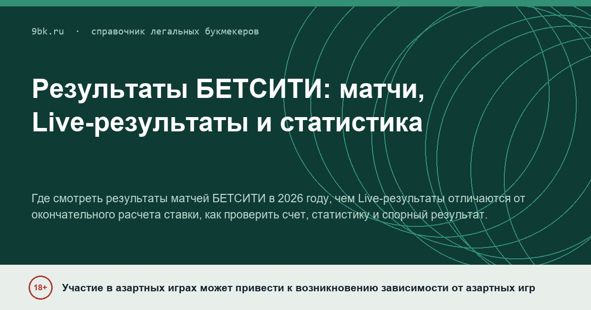 Обложка материала: Результаты БЕТСИТИ: матчи, Live-результаты и статистика