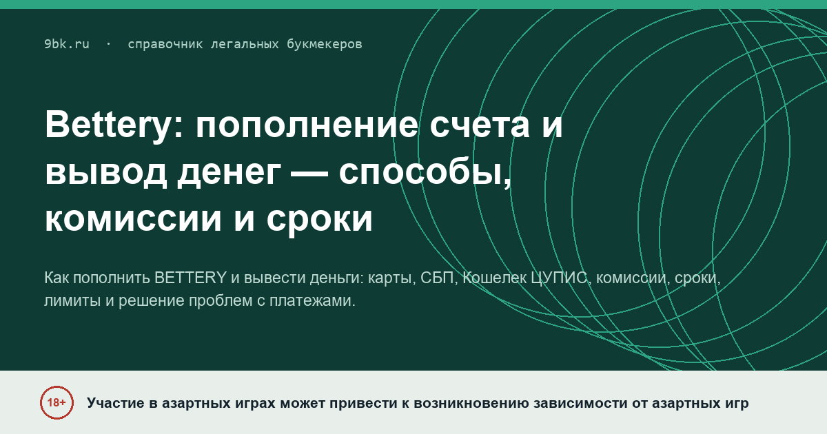 Обложка материала: Bettery: пополнение счета и вывод денег