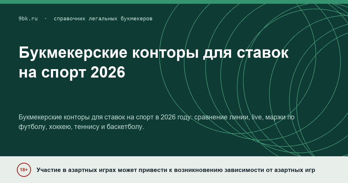 Обложка материала: Букмекерские конторы для ставок на спорт 2026