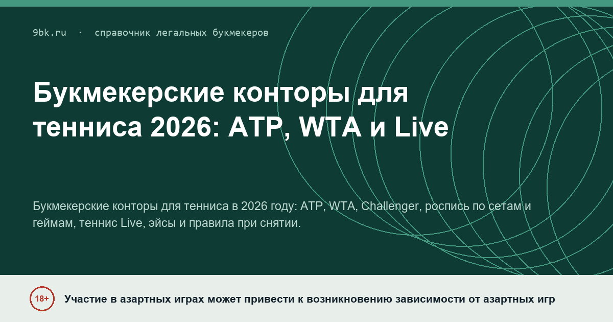Обложка материала: Букмекерские конторы для тенниса: ATP, WTA и Live в 2026 году