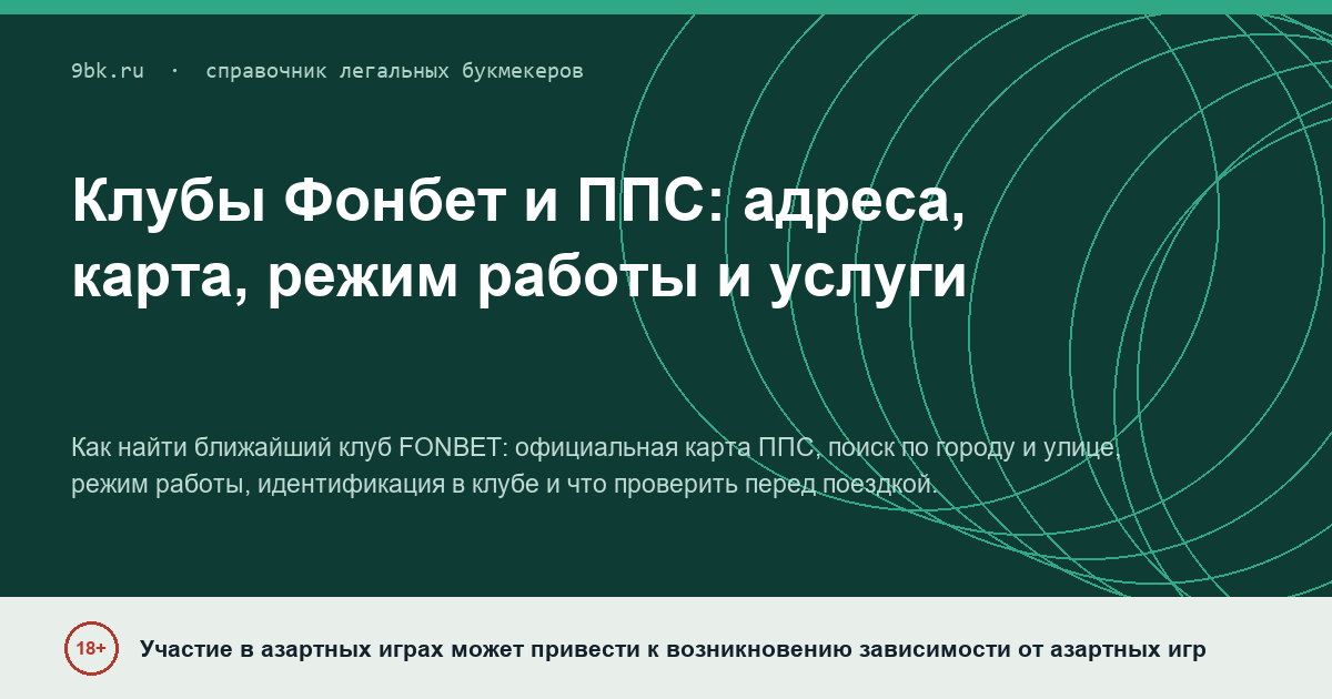 Обложка материала: Клубы Фонбет и ППС: как найти ближайший адрес, проверить режим работы и не приехать зря