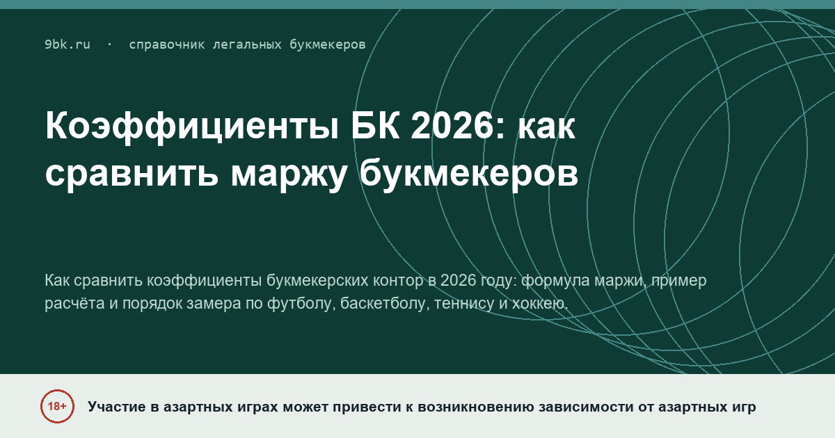 Обложка материала: Коэффициенты букмекерских контор: как сравнить маржу