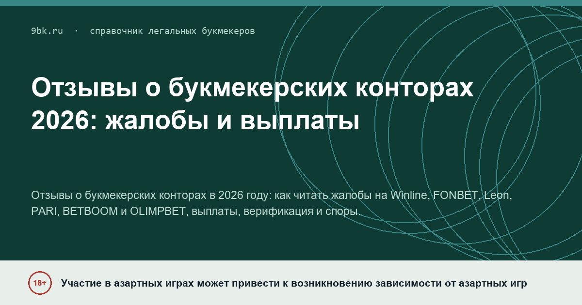 Обложка материала: Отзывы о букмекерских конторах 2026: жалобы и выплаты
