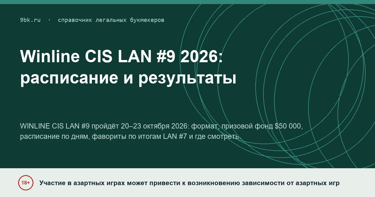 Обложка материала: WINLINE CIS LAN #9 2026 — последний LAN серии перед финалом VRS-гонки