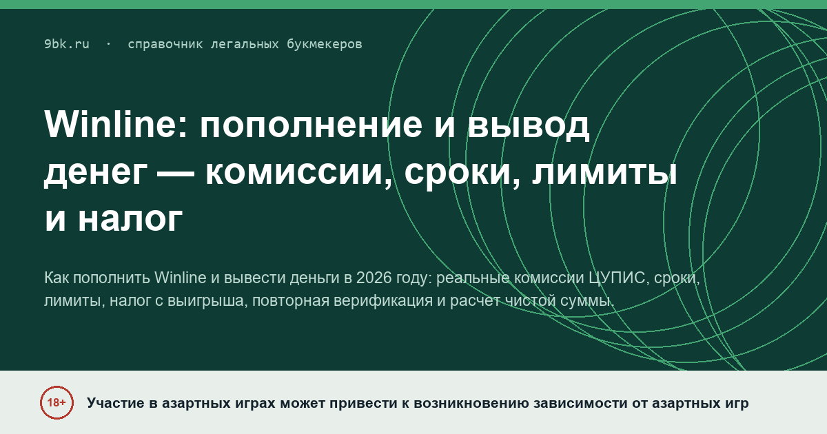 Обложка материала: Winline: пополнение и вывод денег — комиссии, сроки, лимиты и налог